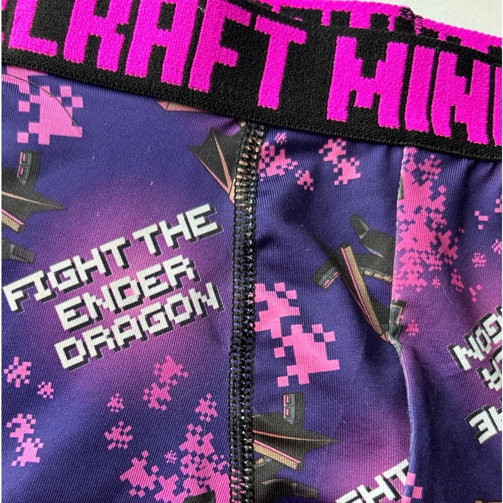 NEW! Minecraft 2 Pair Athletic Boxer Briefs Underwear Creeper & Ender Dragon 10 - Picture 7 of 15